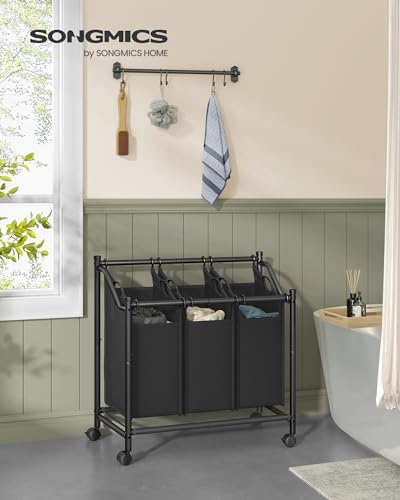 SONGMICS Rolling Laundry Basket for Bedroom, Bathroom, Laundry Room URLS102B01  
SONGMICS Laundry Sorter 3 Removable Bag