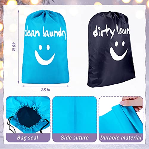 Shappy XL Clean Laundry Bags for Travel and Hamper Use Gray and Blue
| Shappy Large Travel Laundry Bag with Drawstring